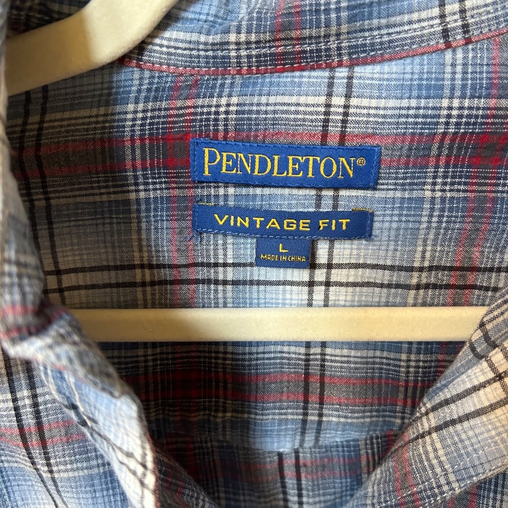 Pendleton Plaid Shirt Button-Down Top Vintage Fit… - image 3